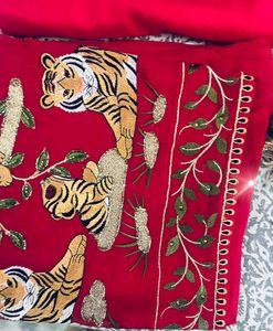 Fancy suit fabric 3 piece set color charry