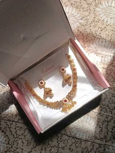 Gold Plated Necklace & Earrings Set✨