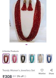 Beautiful trendy women jewellery set Pink Color