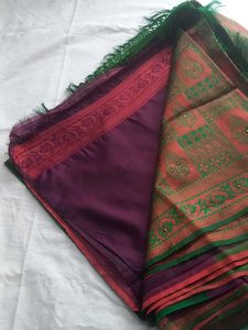 GREEN AND PINK Saree