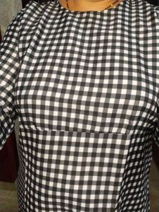 Checkered Tunic Dress With Free Gift