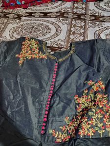 Grey embroidered GOWN