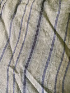 blue striped wrap dress