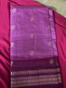Elegant Purple &amp; Gold Saree