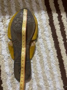 Yellow Suede Sandals