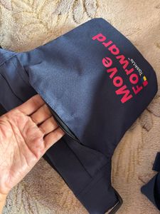 Navy &amp; Pink 'Move Forward' Backpack with waist bag