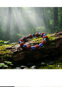 Rudraksha & Evil Eye Beaded Bracelet