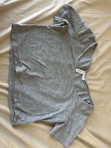 Grey Cropped T-Shirt