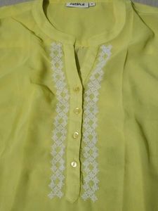 Yellow Sleeveless Top