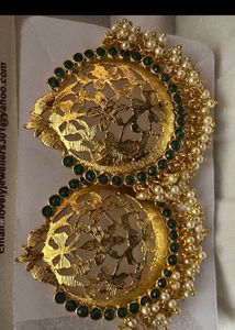 Exquisite Ethnic Gold-Toned Earrings