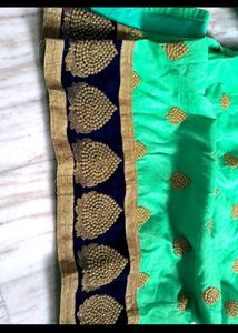Green Kurta with Gold Embroidery