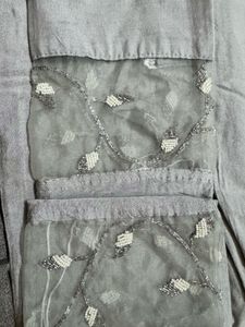 Elegant Teal Kurta Set with Floral Embroidery