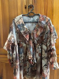 Bohemian Floral Print Tunic Top