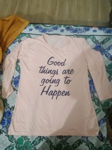 Xxl Light Pink Colour  Full Sleeve T Shirt