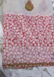 Pink Floral Sari with Blouse