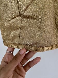 Golden Brocade Readymade Blouse