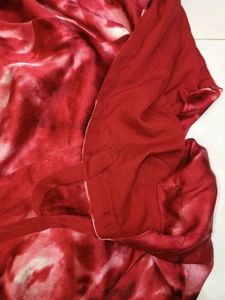 Red Tie-Dye Summer Dress