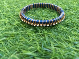 Stylish Blue & Gold Bangle (single)