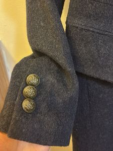 Chic Double-Breasted Wool Blend Coat