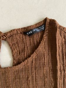 Shein Brown Sleeveless Top