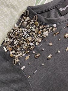 Grey Imported Knee Length Dress