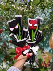 Crocheted Spiderman &amp; Venom Tulip