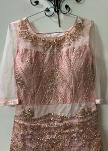 Elegant Pink Embellished Gown