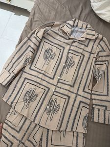 trendy khaki co ord set