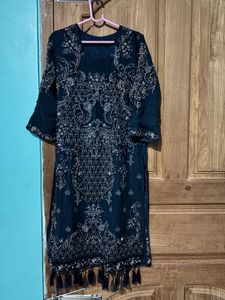 Elegant Navy Blue Kurta Set