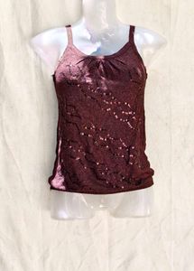 I. Sparkly Sequin Camisole Top