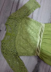 Stunning Lime Green Anarkali Gown