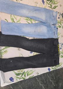 BLACK JEANS + BLUE JEAANS - PACK OF 2