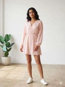 Flowy Floral Print Mini Dress