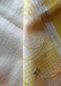 Elegant Yellow Embroidered Saree