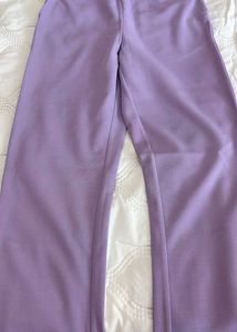 Lavender Crop Top and Pants Set
