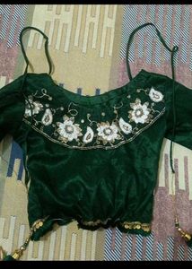 green teal lehnga two time wear only