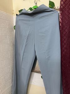 Pale Blue Wide Leg Trousers