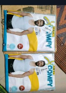 Amul Comfy White Tank Tops (2-Pack) size- S