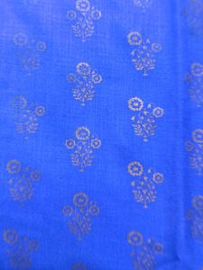 Vibrant Blue Kurta with Foil Print