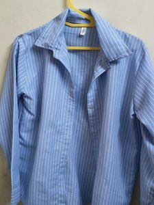 Classic Blue Striped Button-Up Shirt