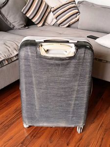 Delsey Silver Hard Shell Suitcase-Medium
