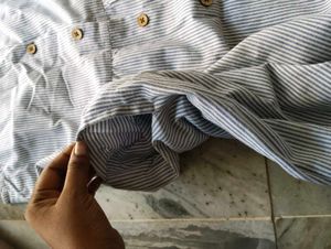 Striped Button-Down Maxi Dress