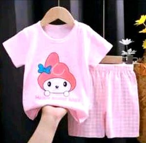 Kid's Cotton Blend Top and Bottom Clothing Set