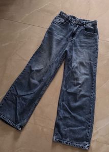 Vintage Wash Wide Leg Jeans, Size 25- 26