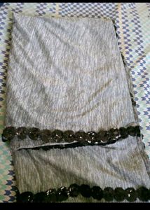 Embellished Grey saree