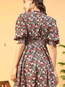 Floral Print Mini Skater Dress