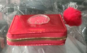Red Wallet with Pom-Pom