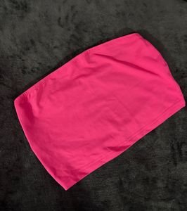 Vibrant Pink Strapless Tube Top