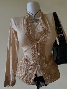 Vintage Lace Blouse 🤎🕯️ | Coquette / Fairycore /