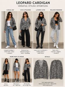 Leopard Print Button-Up Cardigan